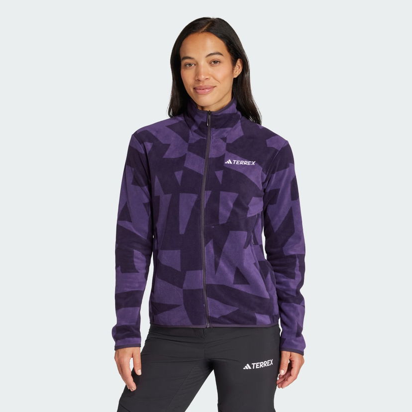 Jakna adidas Performance Terrex Multi Printed Full-Zip Fleece Jacket Lila | JN0996