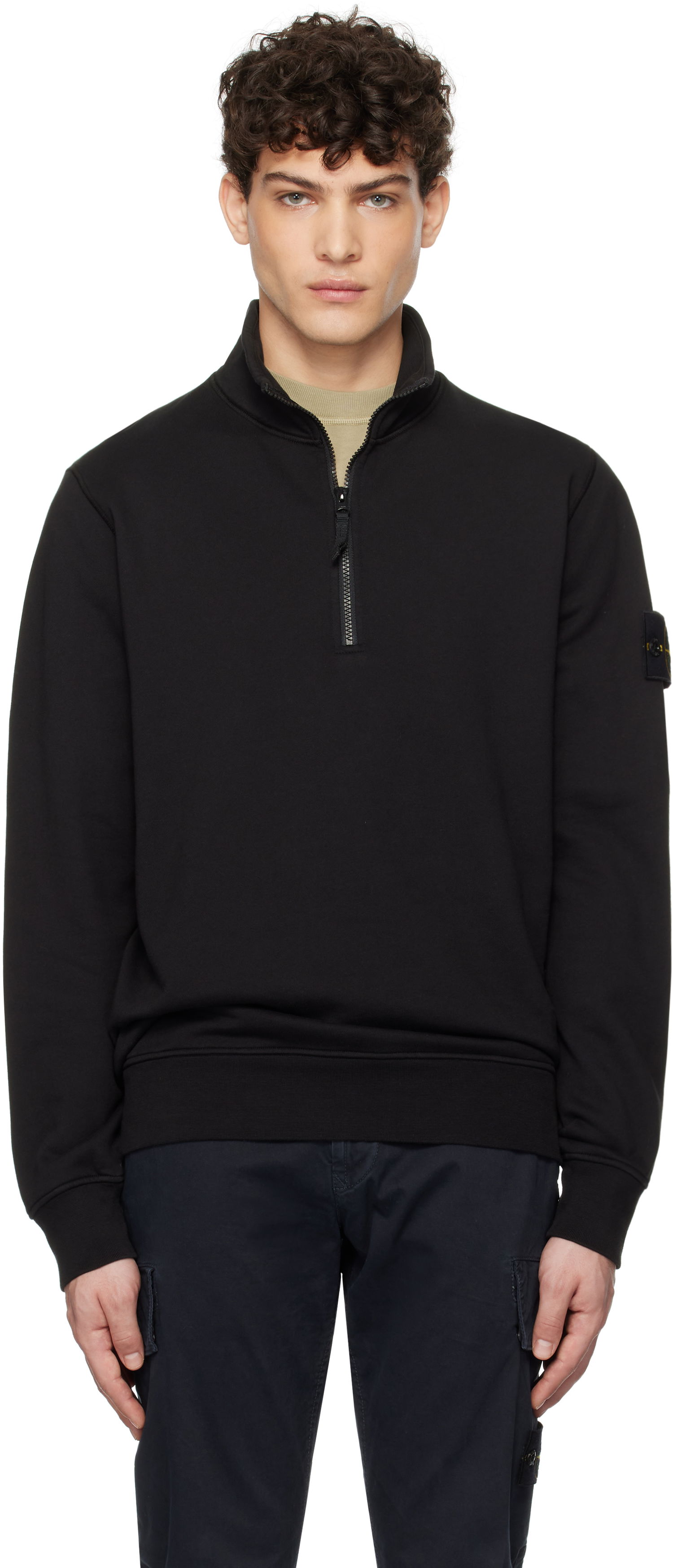 Pulover Stone Island Fleece Sweatshirt Črna | K1S156100619S0051, 0