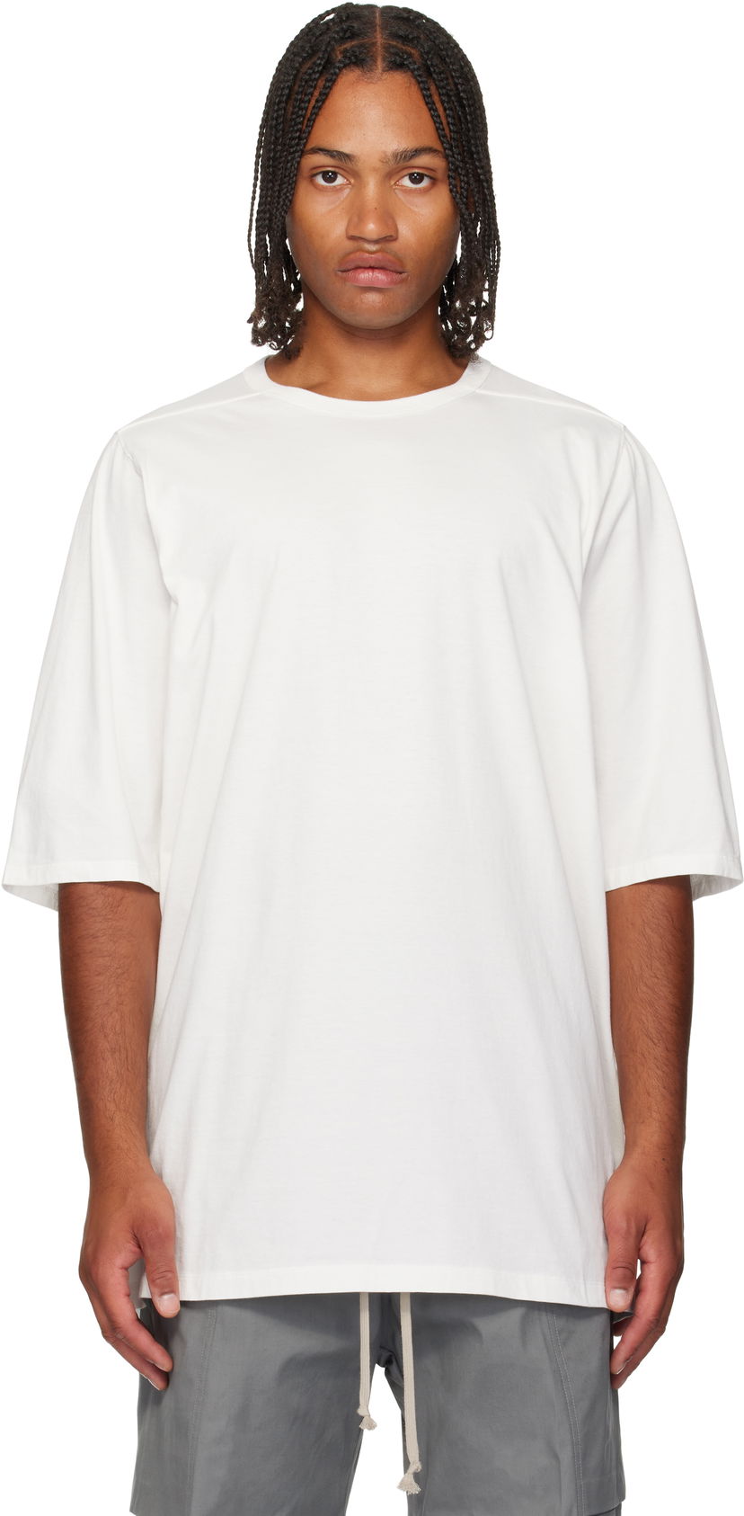 Majica Rick Owens Rick Owens Concordians Jumbo Short Sleeve T-Shirt Bela | RU02E1274 JA