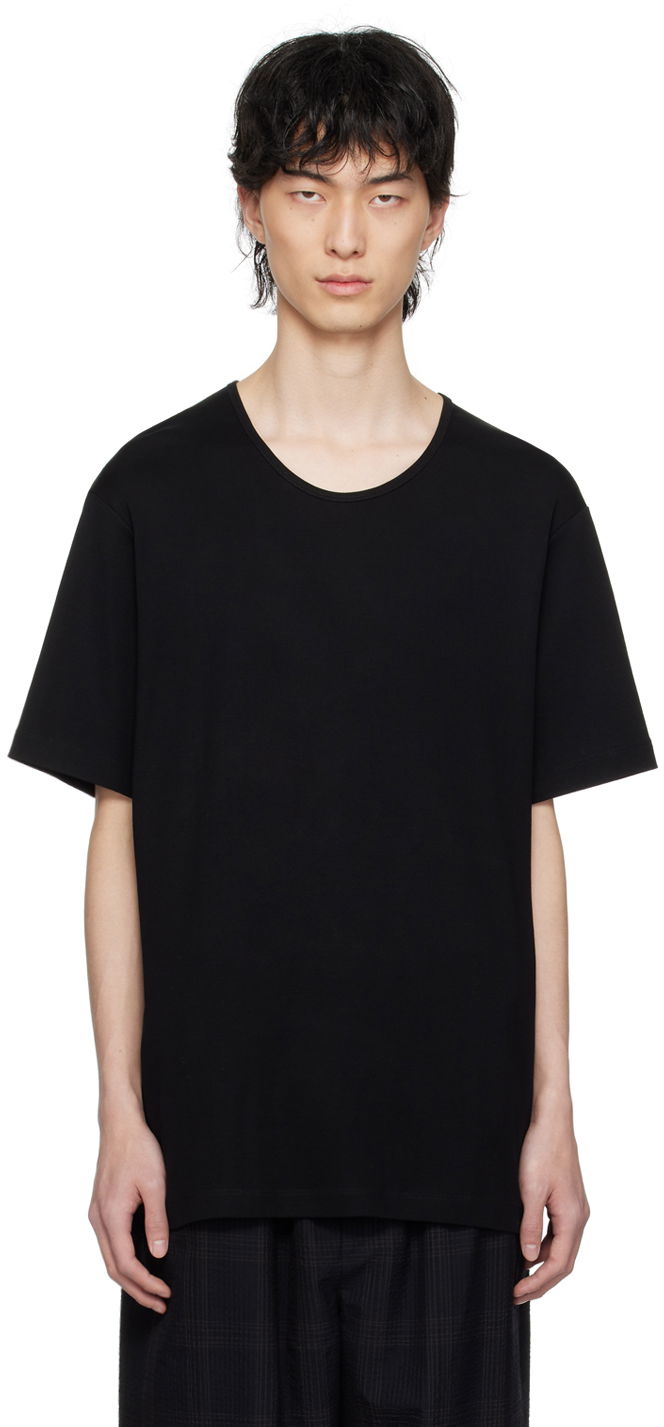 Majica LEMAIRE LEMAIRE Rib Knit T-Shirt Črna | TO1109 LJ1016