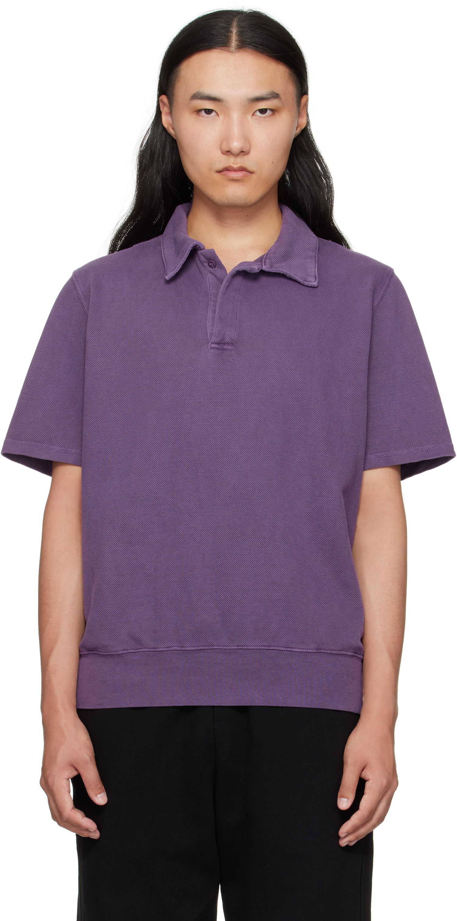 Polo majica LES TIEN Les Tien Piqué Banded Tennis Polo Lila | PK-2070-PD, 0