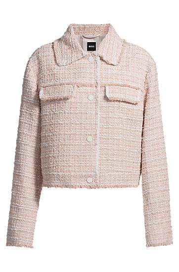 Jakna BOSS Tweed Jacket Roza | 50537976
