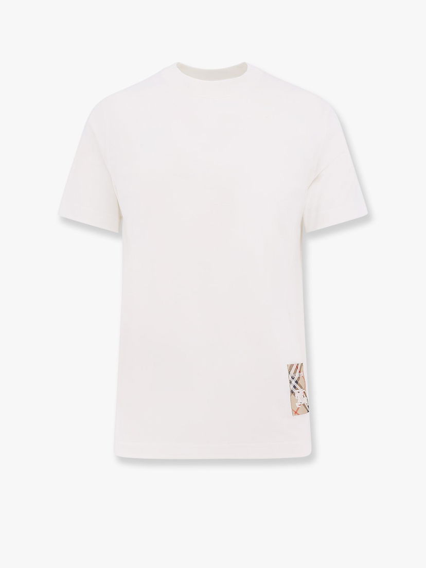 Majica Burberry White Short Sleeve T-Shirt with Pocket Bela | 8102254B7078