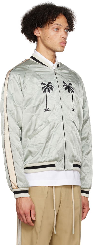 Bomber jakna Palm Angels Life Is Palm Souvenir Jacket Siva | PMEA110F22FAB0020910, 2