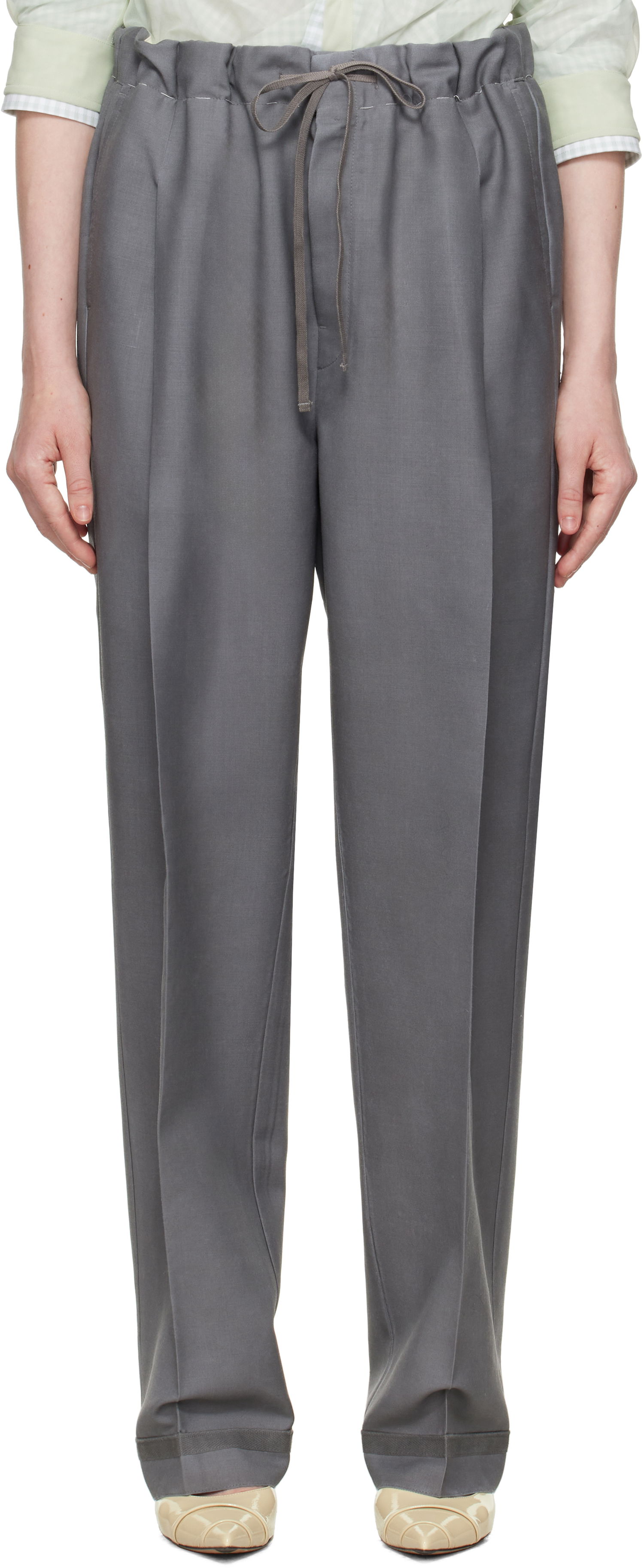 Hlače Maison Margiela Maison Margiela Mohair Trousers Siva | S51KA0572 M35301, 0