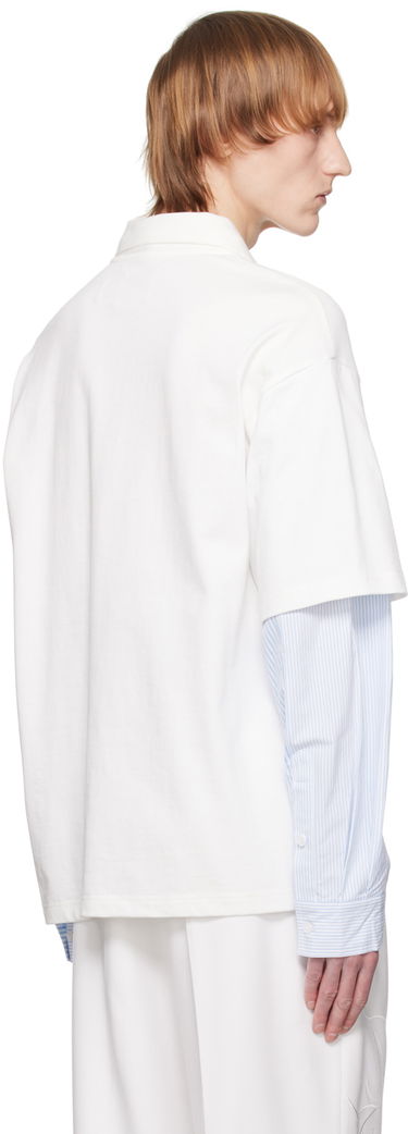 Polo majica Feng Chen Wang Feng Chen Wang Layered Polo Bela | FMS15PL01, 2