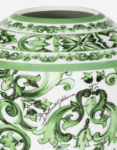 Home decor Dolce & Gabbana Dolce & Gabbana Large Amphora Porcelain Vase Zelena | TCC198TCAMZUV011, 2