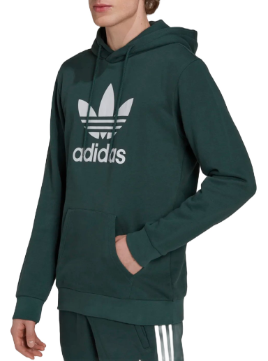 Pulover adidas Originals Hoodie Trefoil Zelena | hk7270