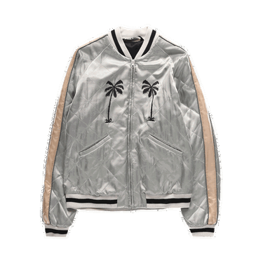 Bomber jakna Palm Angels Life Is Palm Souvenir Jacket Siva | PMEA110F22FAB0020910, 0