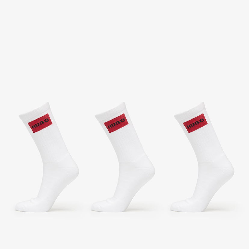 Spodnje perilo in nogavice BOSS Hugo Men-H-3-Pack Qs Rib Label Cc White Bela | 50531515-100