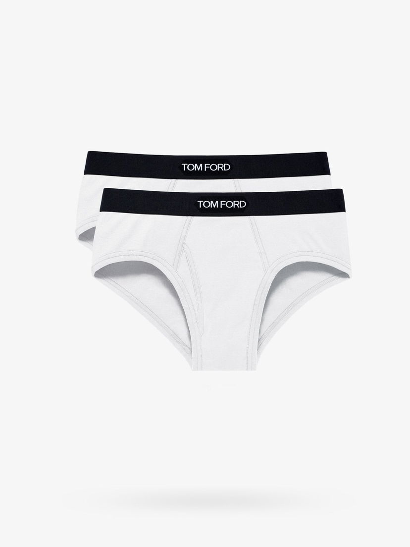 Boksarice Tom Ford TOM FORD Men's Underwear Briefs 2-Pack Bela | T4XC11040100