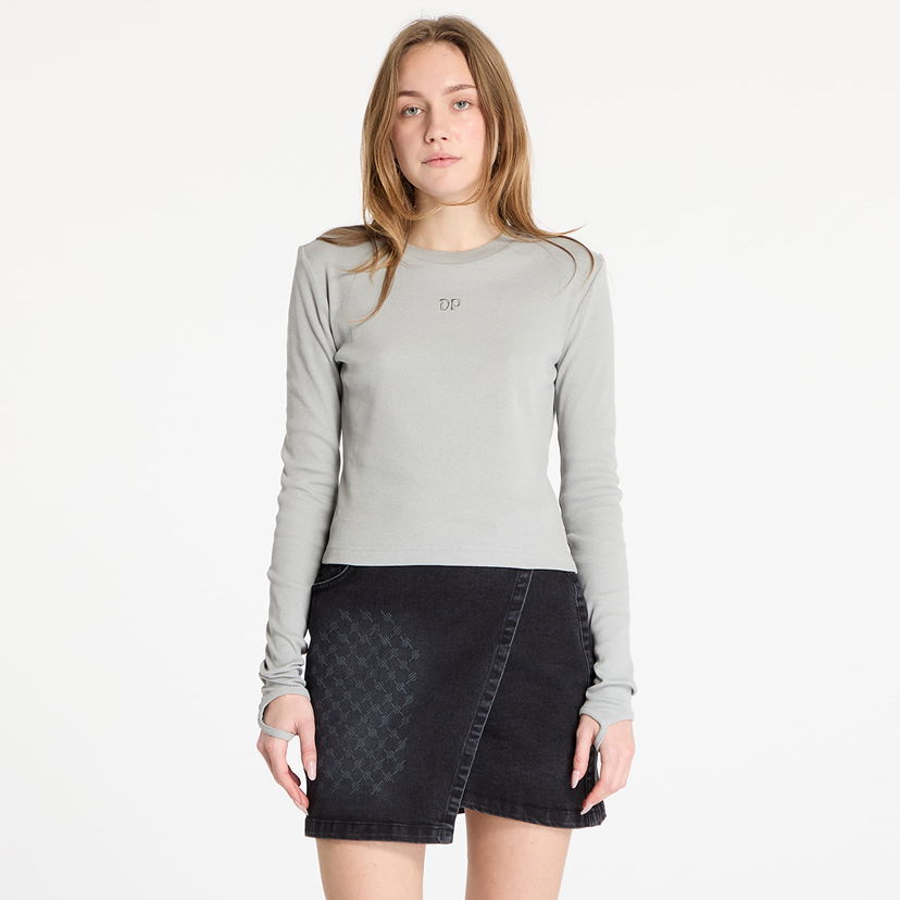 Majica DAILY PAPER Daily Paper Women's Ribbed Long Sleeve Top Siva | 2423007