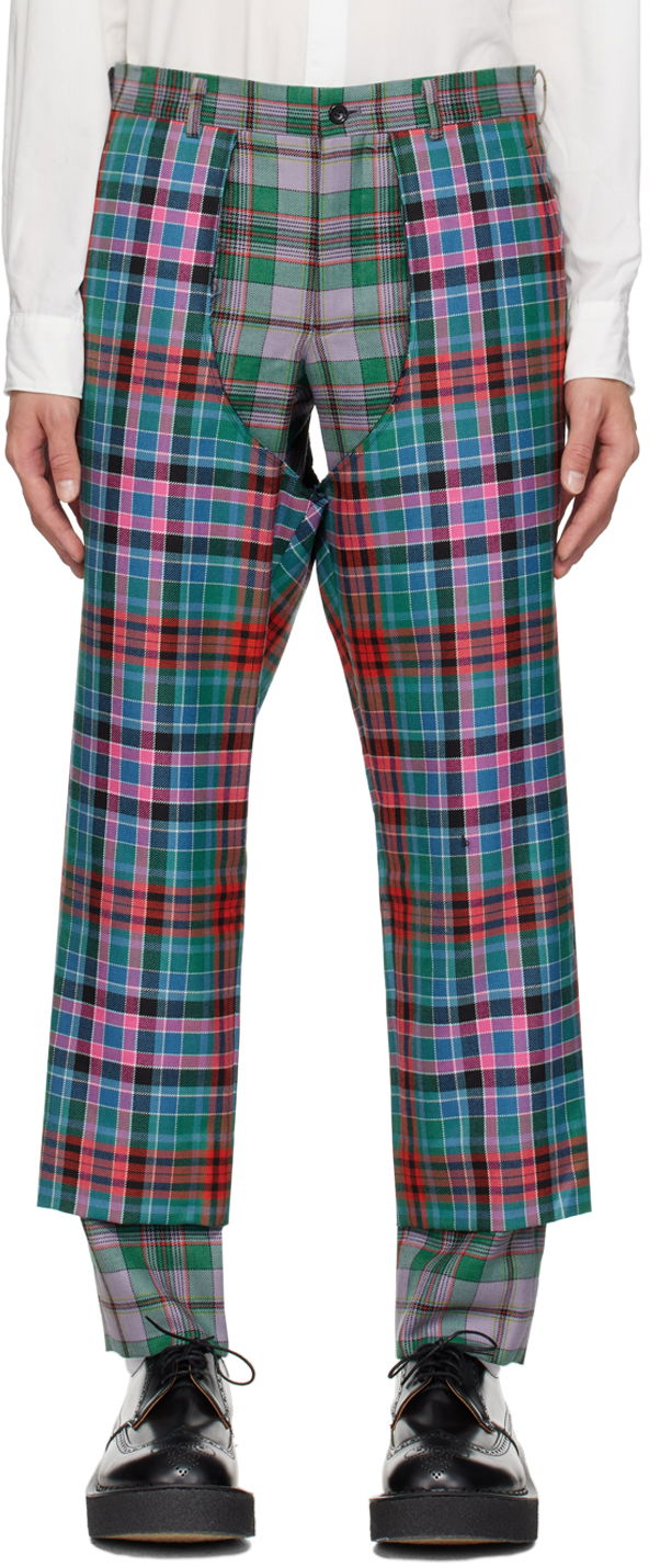 Hlače Comme des Garçons Comme des Garçons Homme Plus Tartan Chaps Trousers Večbarvna | PL-P013-051-1-1