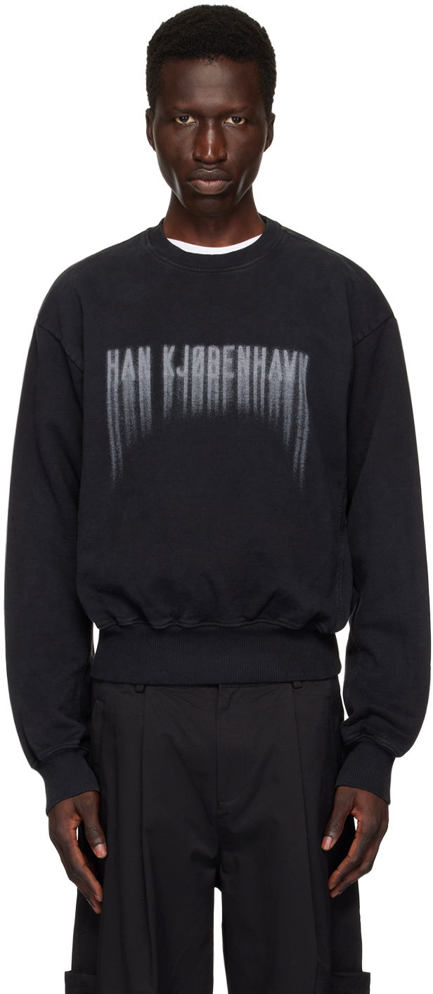 Pulover Han Kjøbenhavn Faded Logo Sweatshirt Črna | M-134012