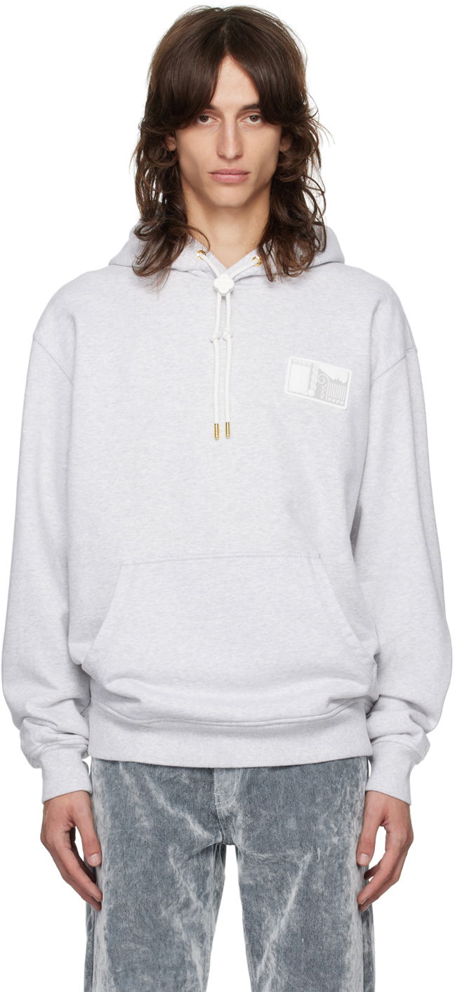 Pulover Casablanca Gray Tennis Statues Hoodie Siva | MF24-JTP-093-01