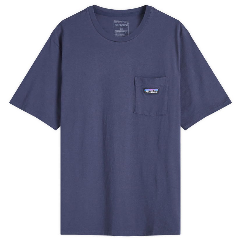 Majica Patagonia Daily Pocket T-Shirt Modra | 53255-NENA