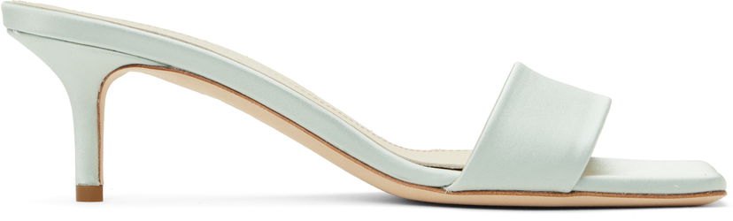 Modni dodatki Aeyde Aeyde Ilvy Satin Mules Zelena | A11-HS-GAIS55TB155-SS25-1017-013