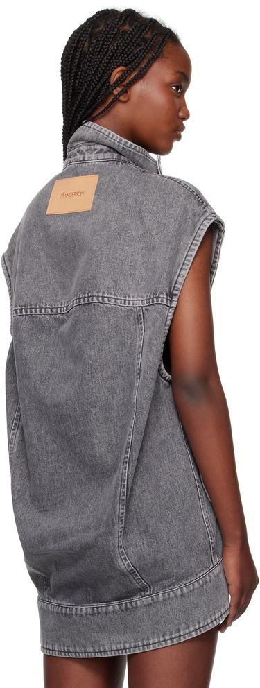 Telovnik JW Anderson JW Anderson Oversized Sleeveless High Neck Vest Siva | DJ0037-PG1745, 2