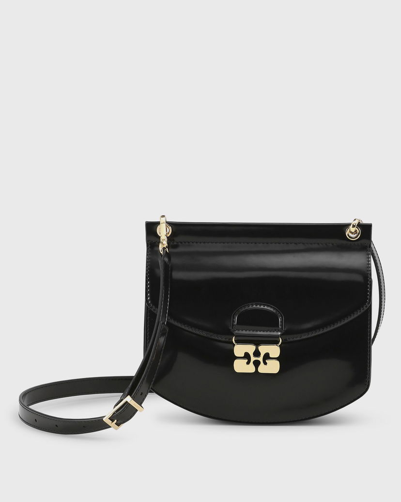 Torbica GANNI Apo-G Bag Small Patent Črna | A6112-099