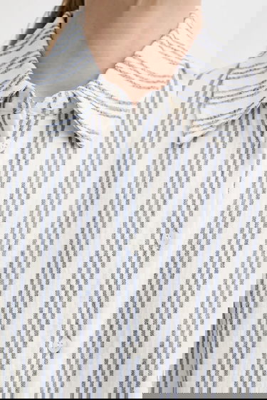 Srajce Samsoe Samsoe Samsøe Samsøe Sakaaja Striped Linen Shirt and Shorts Set Modra | F25200036, 4