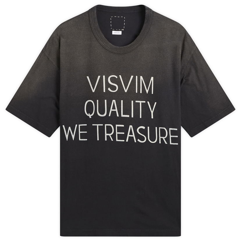 Majica visvim Jumbo Distressed 'Quality We Treasure' Print T-Shirt Črna | 0125205010016-BLK