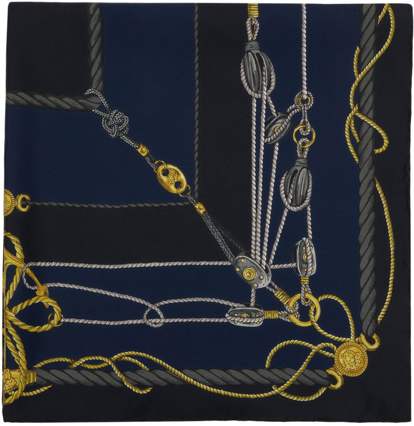 Šala Versace Nautical Scarf Mornarica | 1001600_1A09964
