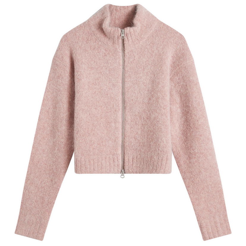Pleteni pulover Samsoe Samsoe Samsøe Samsøe Sajeanne Zip Cardigan Roza | F24400072