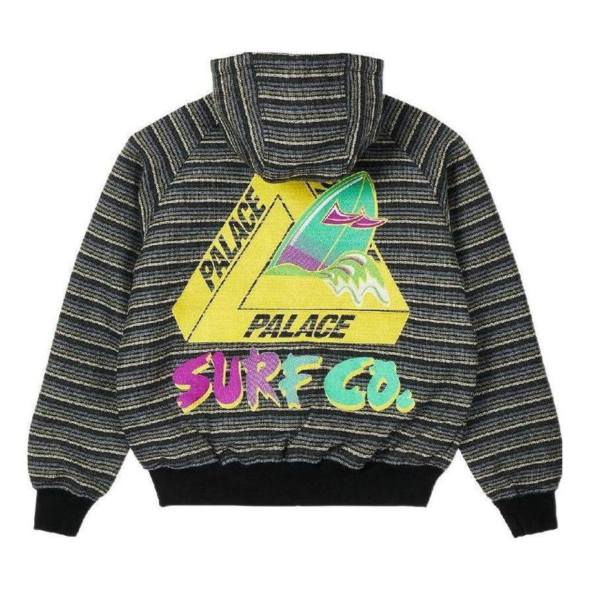 Pulover Palace Palace Surf Co. Print Striped Jacket Črna | P22JK120