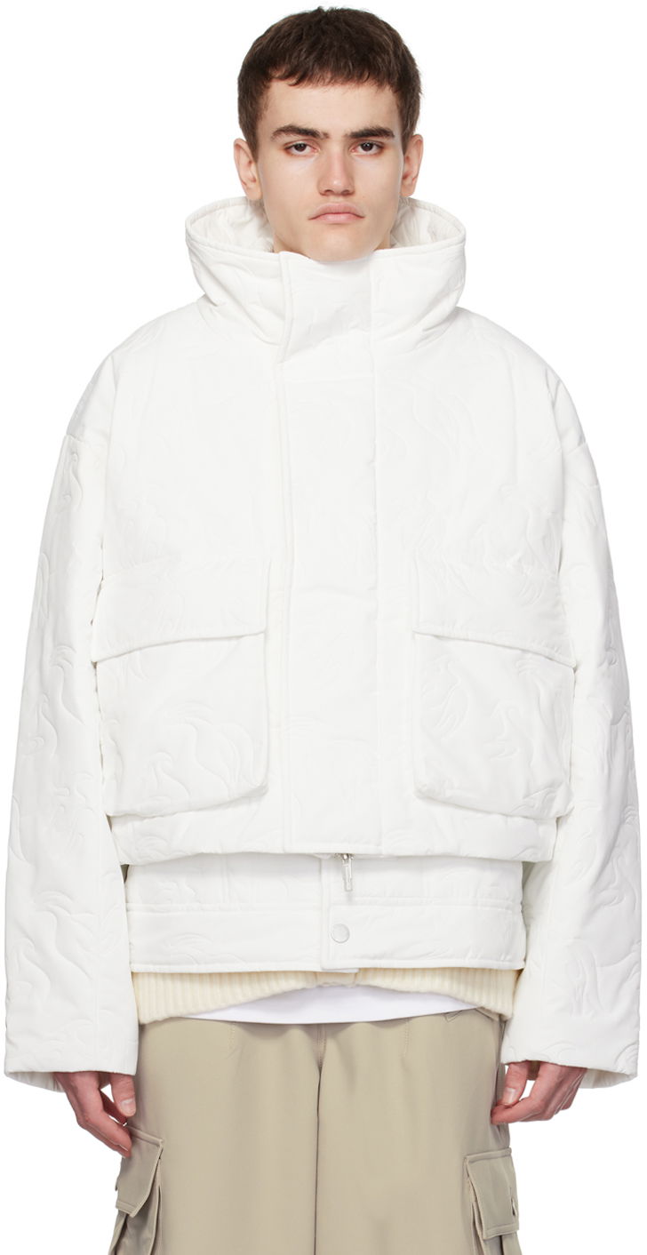 Puhovka Feng Chen Wang Feng Chen Wang Embossed Jacket Bela | FUF16JK38, 0