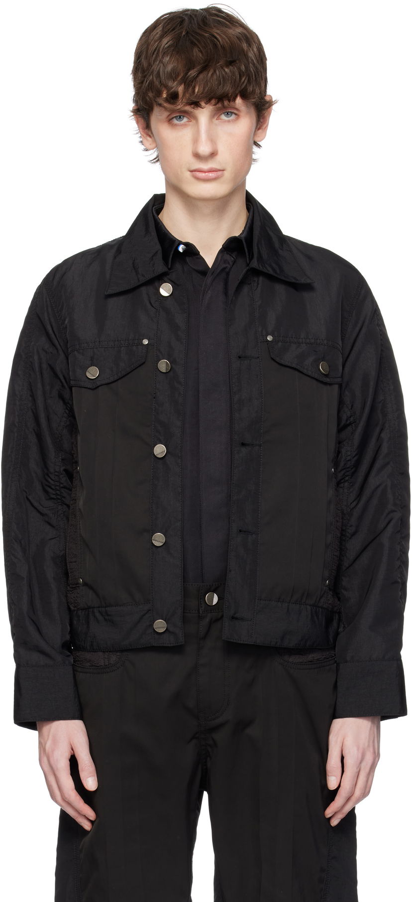 Jakna ADER ERROR ADER error 0104 Snap Button Jacket Črna | BO01SSJK0104BK
