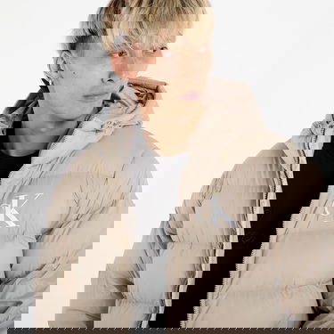 Puhovka CALVIN KLEIN Calvin Klein Jeans Ls Nylon Monogram Puffer Jacket Bež | LV04RD528G RAK, 1