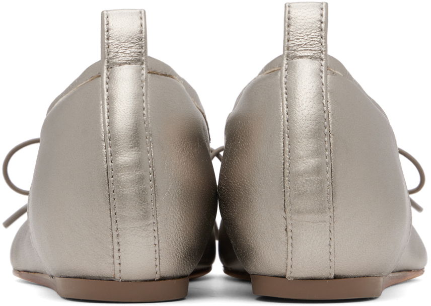 Obleke Simone Rocha Simone Rocha Classic Pleated Ballerina Flats Kovinski | RMP23 0797, 1