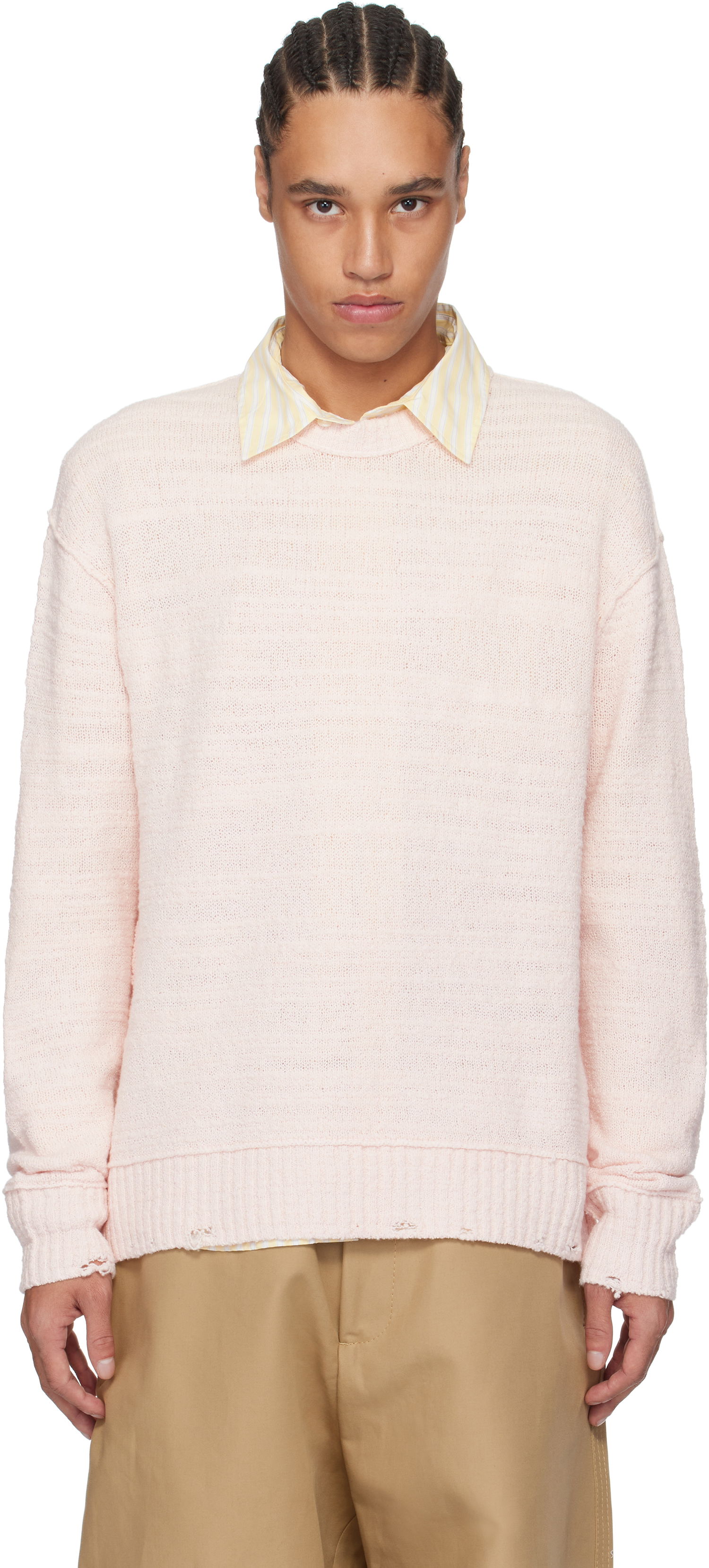 Pleteni pulover Acne Studios Acne Studios Knit Sweater Roza | B60361-, 0