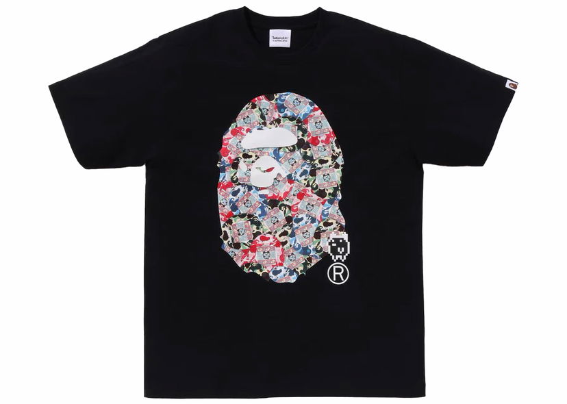 Majica BAPE BAPE x Tamagotchi Ape Head Tee Black Črna | 1J73-110-917