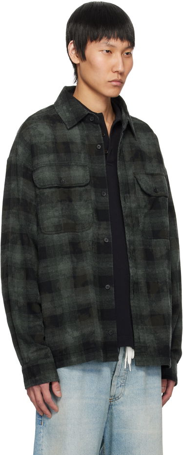 Srajce Palm Angels Palm Angels Check Overshirt Zelena | PMGE043S25FAB0025603, 1