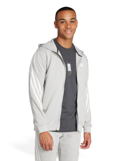 Pulover adidas Performance Sportswear Future Icons 3-Stripes Full Zip Hoodie Bela | IR9157