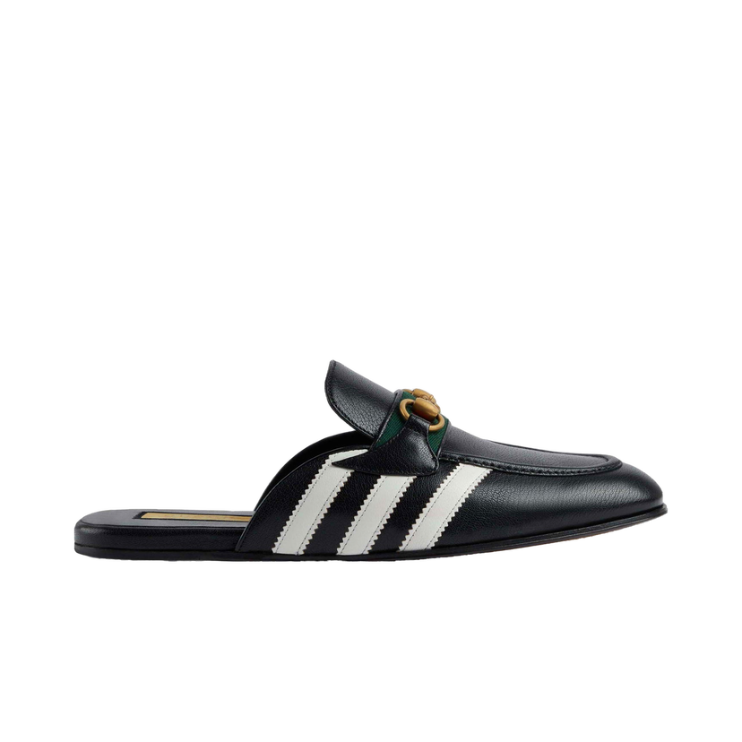Superge in čevlji Gucci adidas x Horsebit Slippers Black Črna | 721481 AAA71 1090
