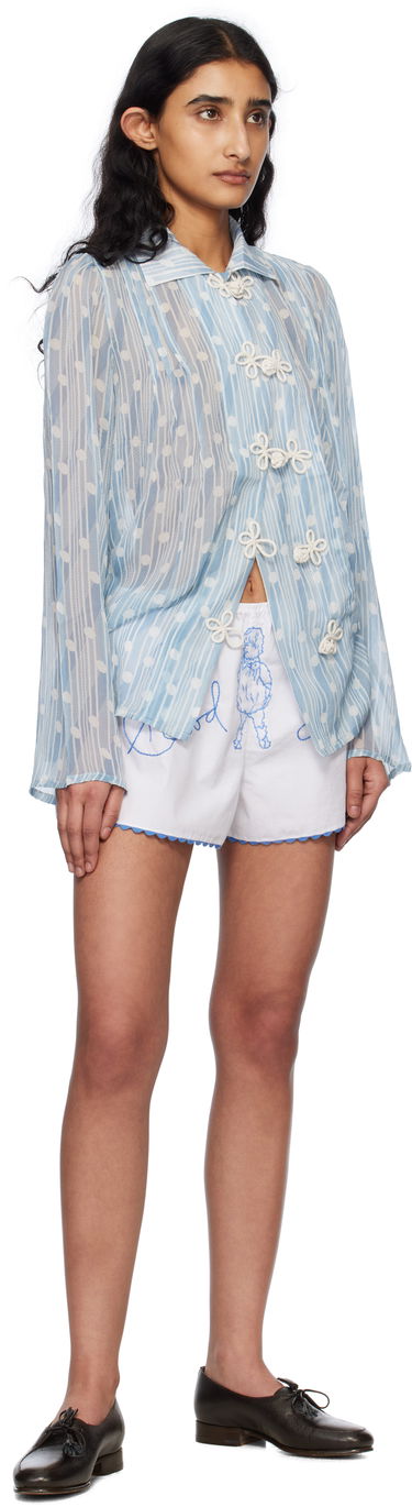 Srajce Bode Bode Meridian Print Blouse Modra | WRS25SH031, 3