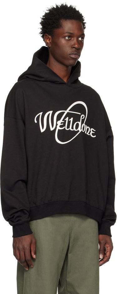 Pulover We11done We11done Circle Logo Hoodie Črna | WD-TH3-22-813-U-BK, 4