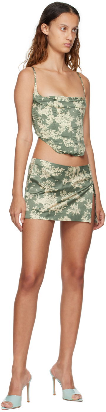 Krila Miaou Miaou Micro Mini Toile Skirt Zelena | 4012SS2MST, 3