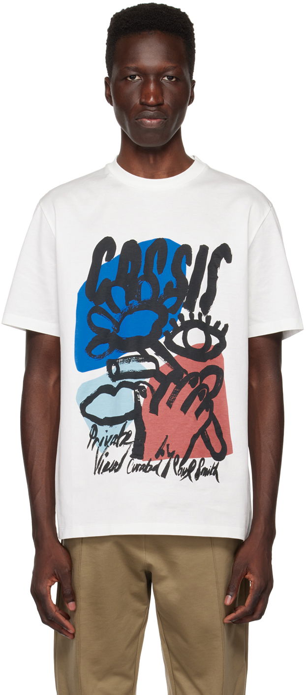 Majica Paul Smith Paul Smith 'Cassis' Print T-Shirt Bela | M1R-919T-KP3660-01