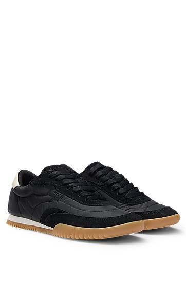 Oblačila in dodatki BOSS Fabric and Suede Low-Tops Črna | 50542185
