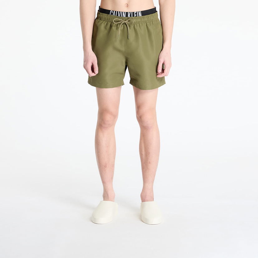 Kopalke CALVIN KLEIN Calvin Klein Jeans Medium Double WB Boardshorts Zelena | KM0KM01093 LB6