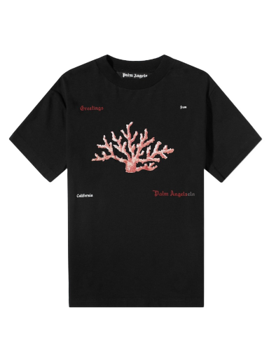Majica Palm Angels Coral Logo Tee Črna | PMAA001S22JER0171025
