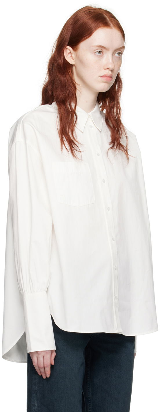 Srajce Anine Bing ANINE BING Maxine Long Sleeve Button-Up Shirt Bela | A-07-5832-100, 1