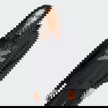 Pulover adidas Performance Outline Trefoil Hoodie Črna | JP1079, 3