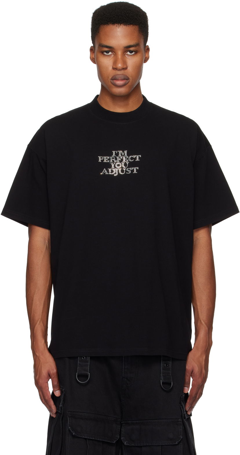Majica VETEMENTS 'I'm Perfect You Adjust' Graphic T-Shirt Črna | UA66TR680B