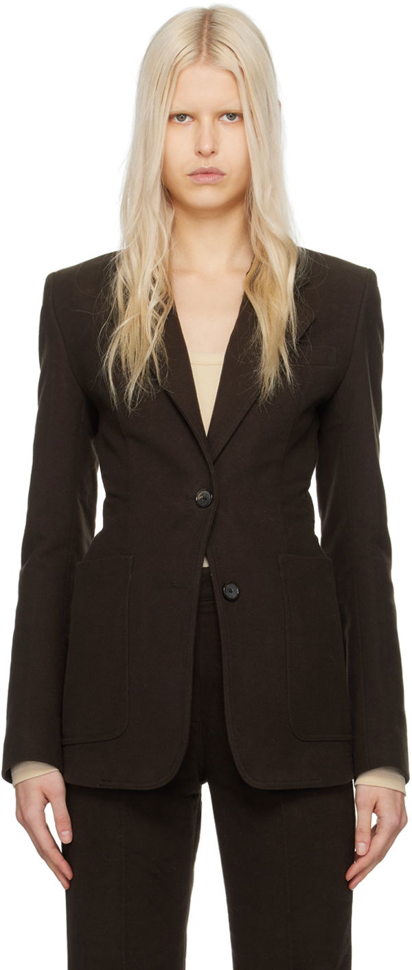 Jakna TOTEME Cinched Single-Breasted Blazer Rjava | 241-WRZ1048-FB0171