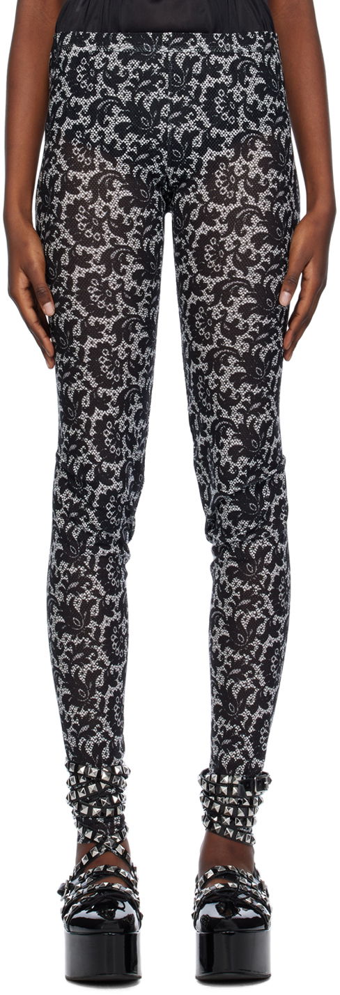 Pajkice Comme des Garçons Comme Des Garçons Printed Leggings Črna | TL-T026-051