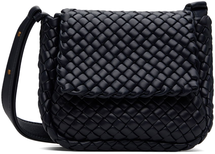 Torba za čez ramo Bottega Veneta Mini Cobble Shoulder Bag Mornarica | 762711 V01D1, 0